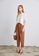 Hopeshow brown Slim Fit Cropped Pants 0BE51AA9E1EA2BGS_2