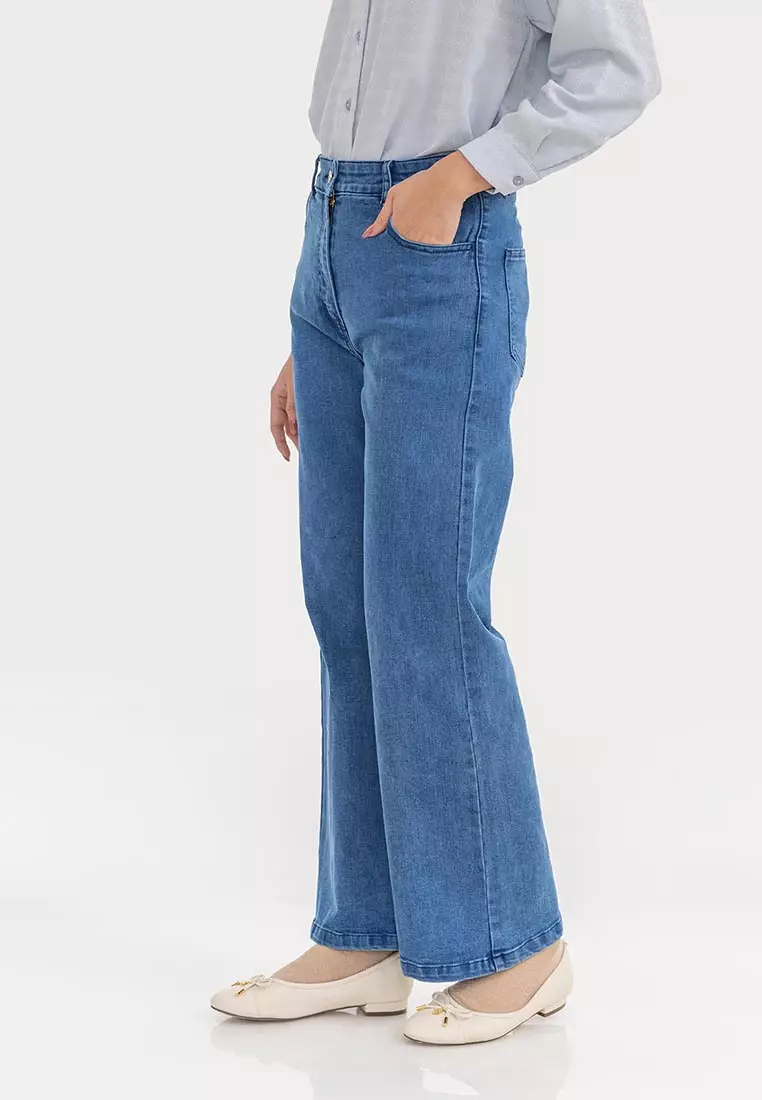 Ria Miranda Blue Denim Claris Pants