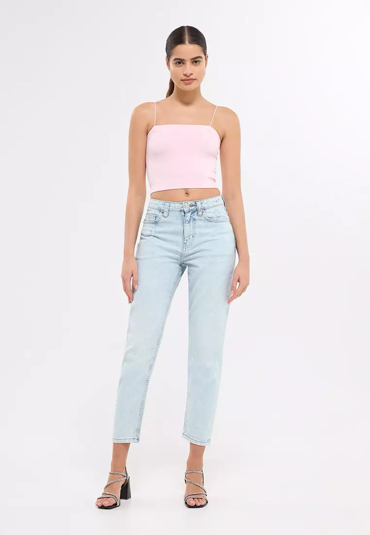 Thin Strap Bandeau Crop Top for Women