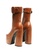 London Rag brown Croc High Block Heeled Chunky Ankle Boots in Tan 0C242SH878445BGS_3