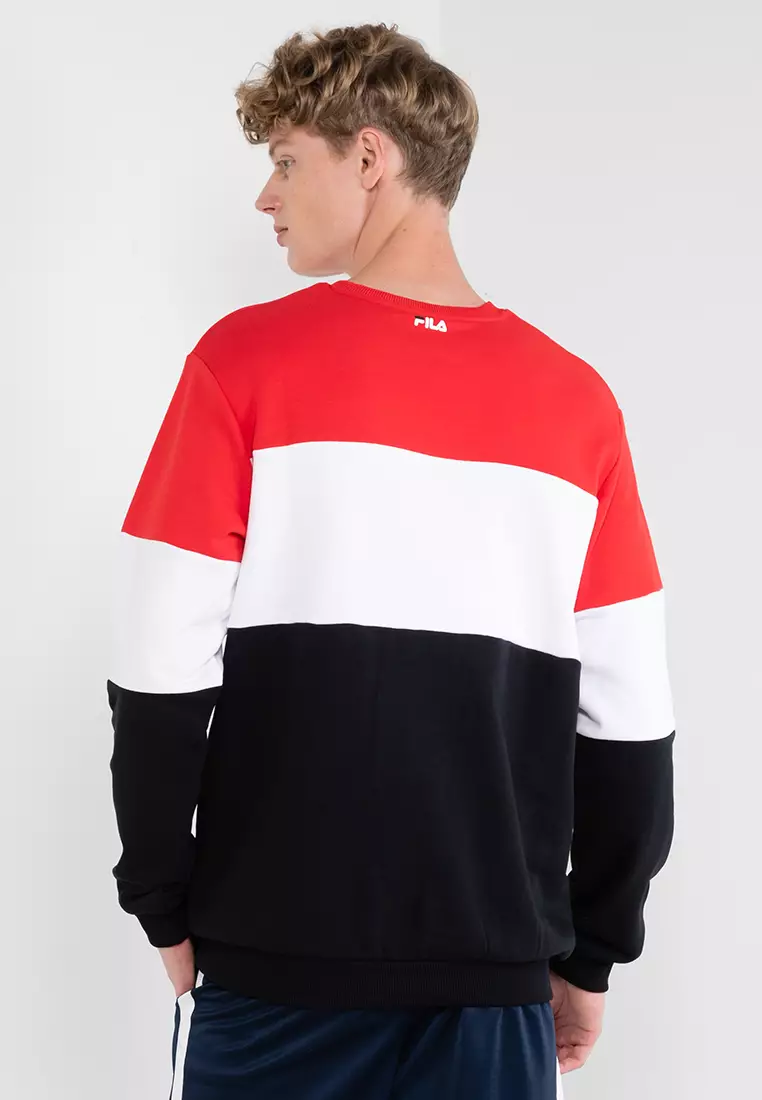 Fila straight outlet blocked crew sweater