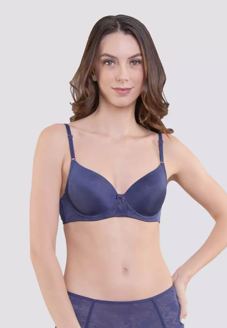 Buy BARBIZON Color Your Life Jacquard Full Cup Bra With Removable