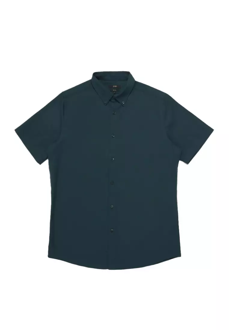 Jobb Elton Kemeja Pria Lengan Pendek Slim Fit Hijau