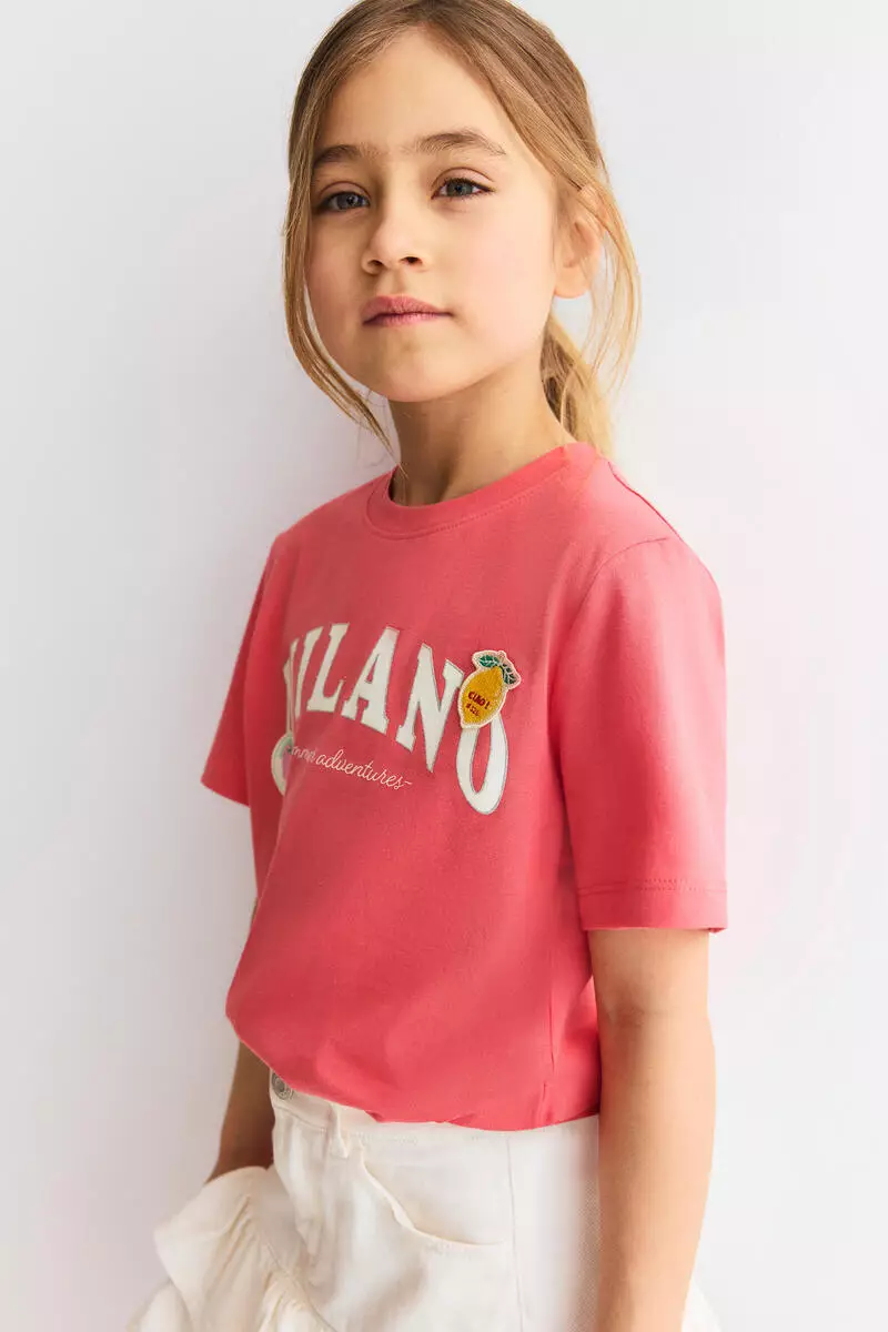 Motif-detail t-shirt