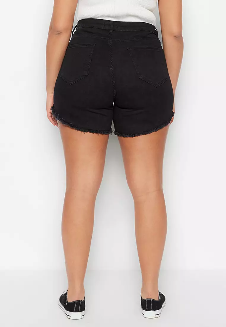 Plus Size Denim Shorts