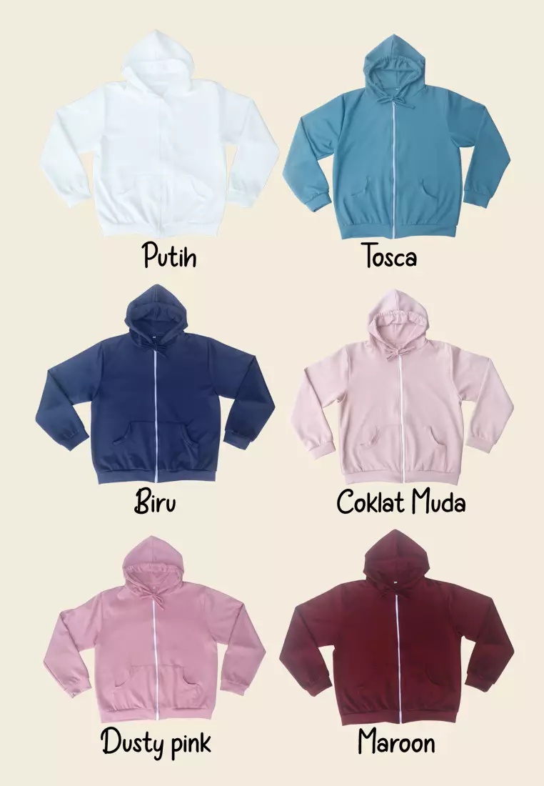 TWO MIX - Hoodie Zipper Size M-L-XL-XXL ( Pria & Wanita DEWASA ) Polos 4279