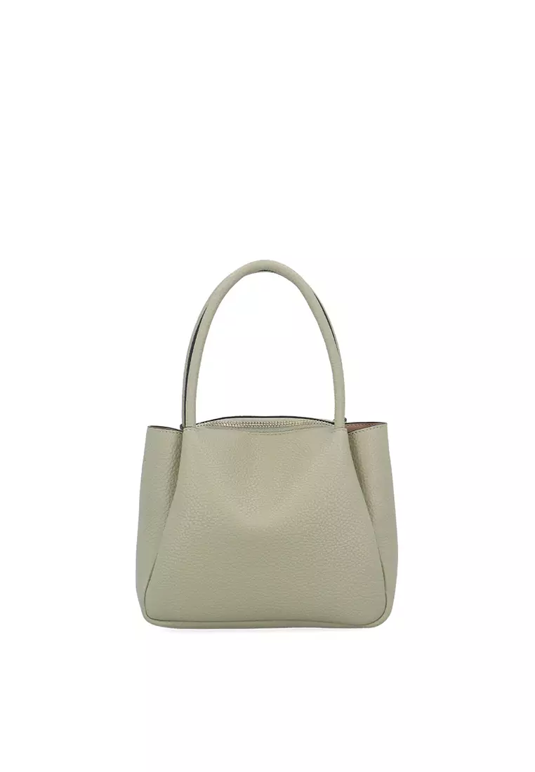 Buy Carlo Rino CR Petite Script Top Handle Bag - Green 2026 Online | ZALORA