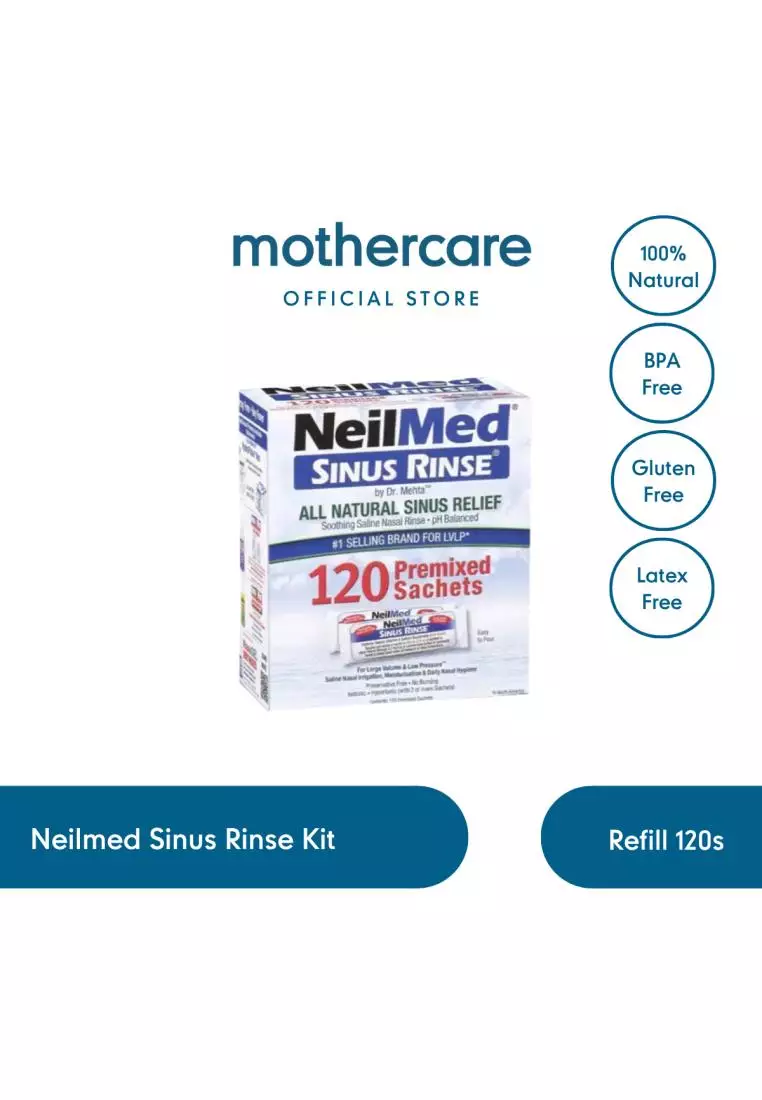 Jual Mothercare Neilmed Sinus Rinse Kit Refill 120s - Larutan Saline ...