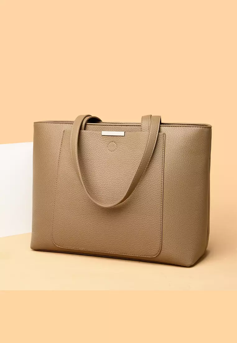 Minimalistic Chic Faux Leather Tote Bag JW HD-H6214