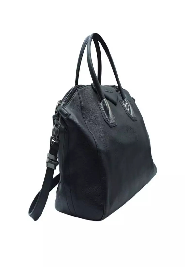 Buy Givenchy Pre-Loved GIVENCHY Black Grained Leather Antigona Tote ...