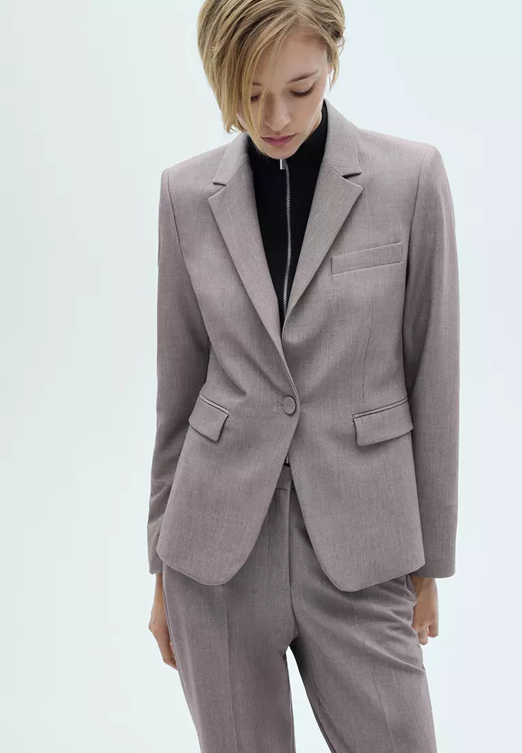 Buy Mango Straight-Fit Suit Jacket Online | ZALORA Malaysia