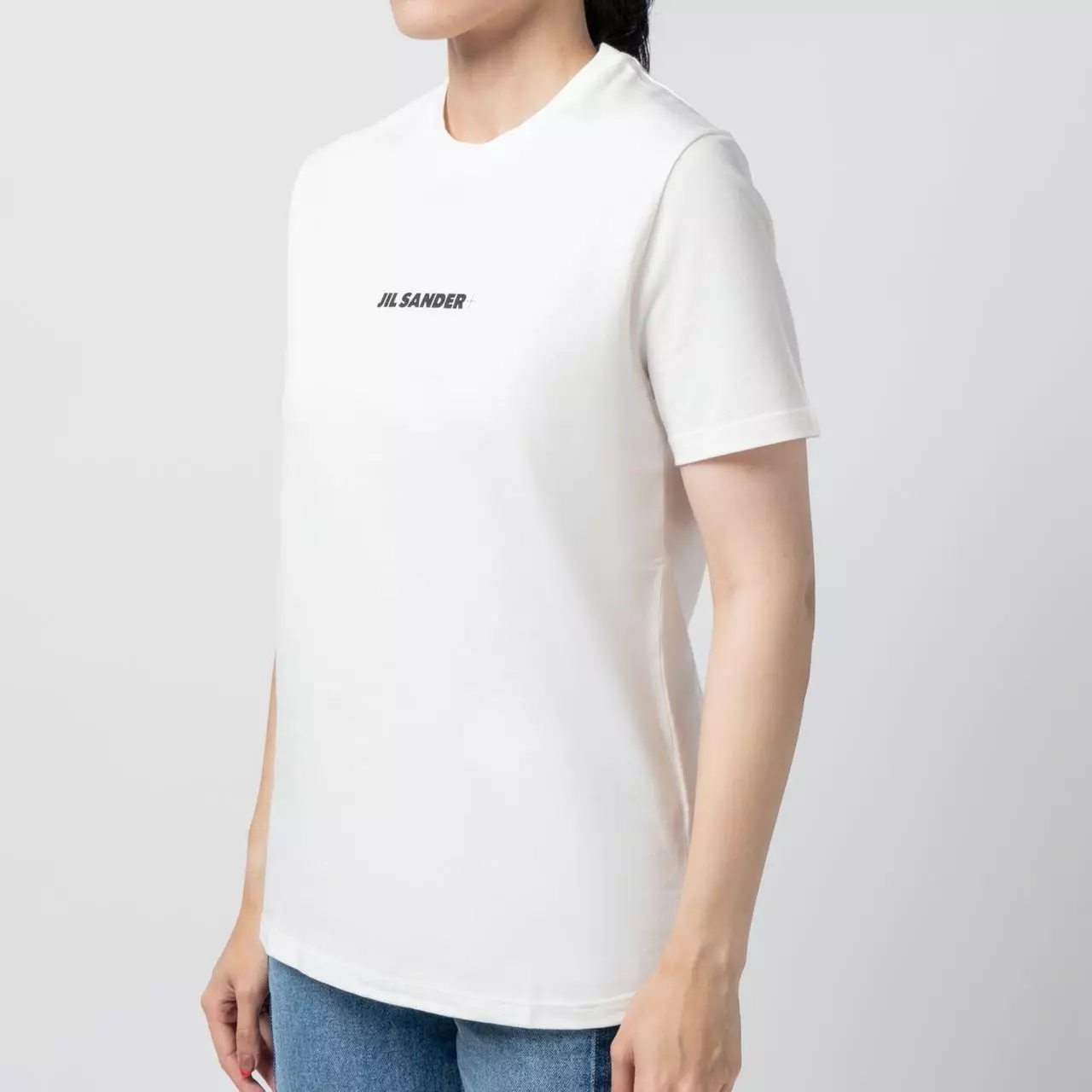 Logo Print Cotton Jersey T-Shirt Natural