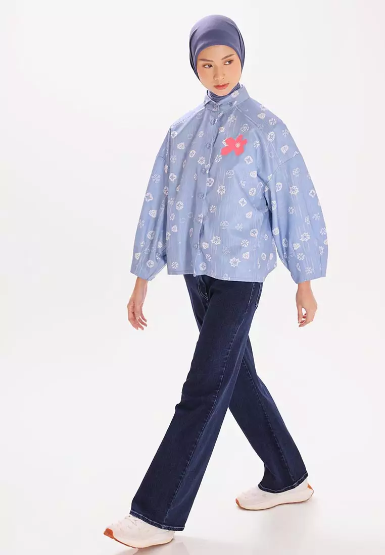 Ria Miranda Denim Blue Claris Pants