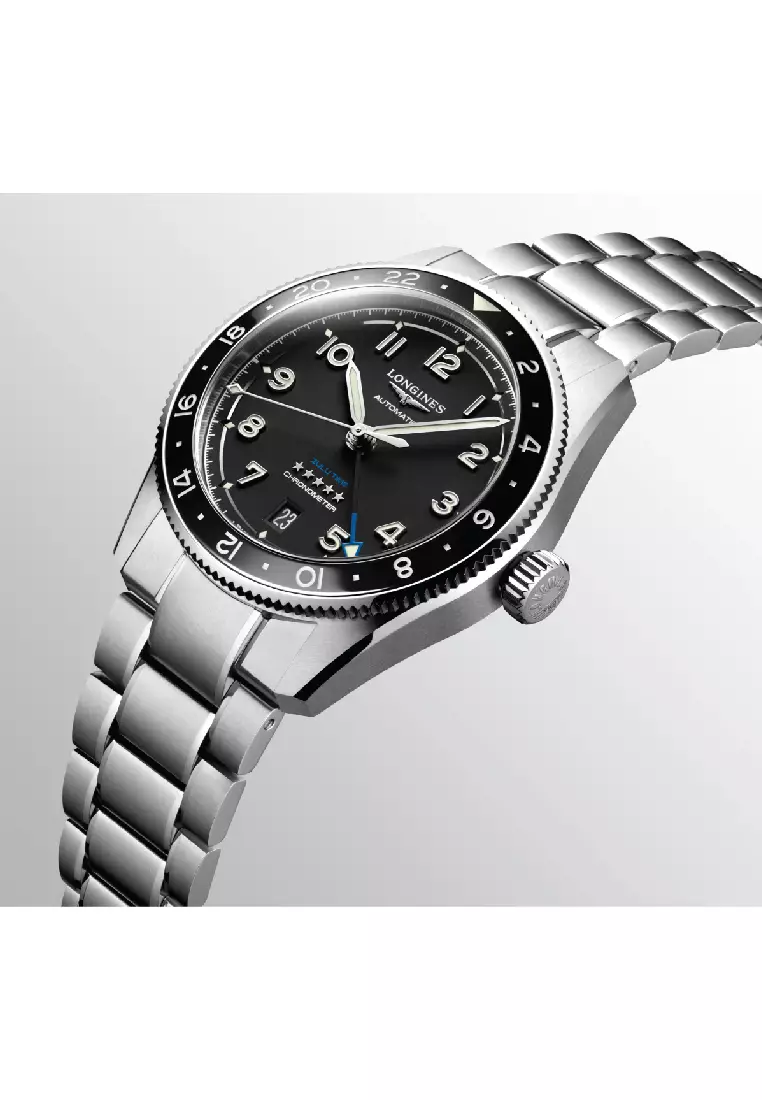 Longines Spirit Zulu Time Stainless Steel Men Watch L38024536