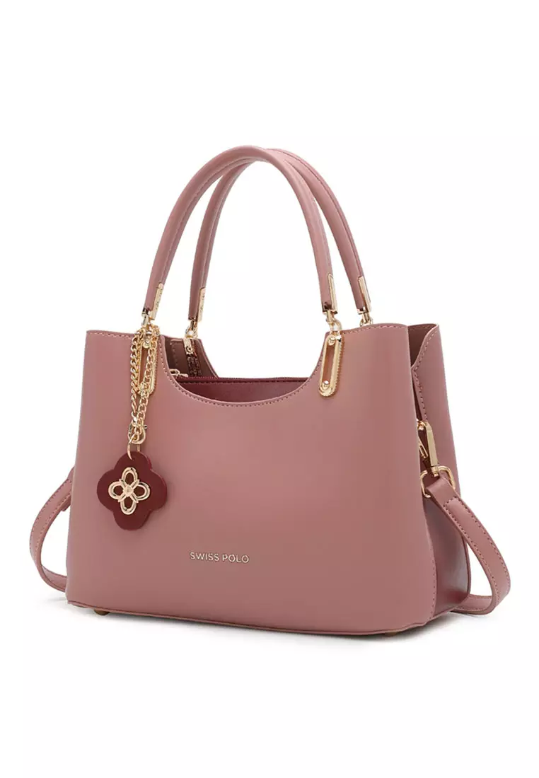 Women's Top Handle Bag / Sling Bag / Crossbody Bag - Pink