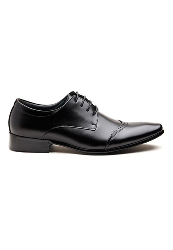 Kings Collection black Patricio Leather Shoes 3F9B0SH81761D2GS_1