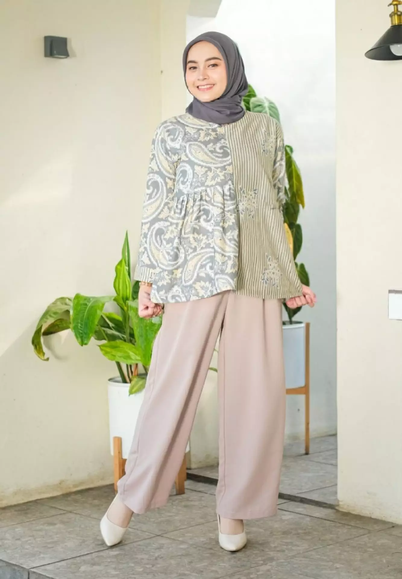Fatma Hijau Blouse Batik Premium Elegant SD
