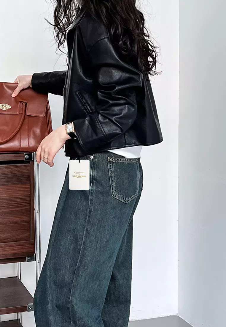 女式仿皮機車皮褸 YX9595