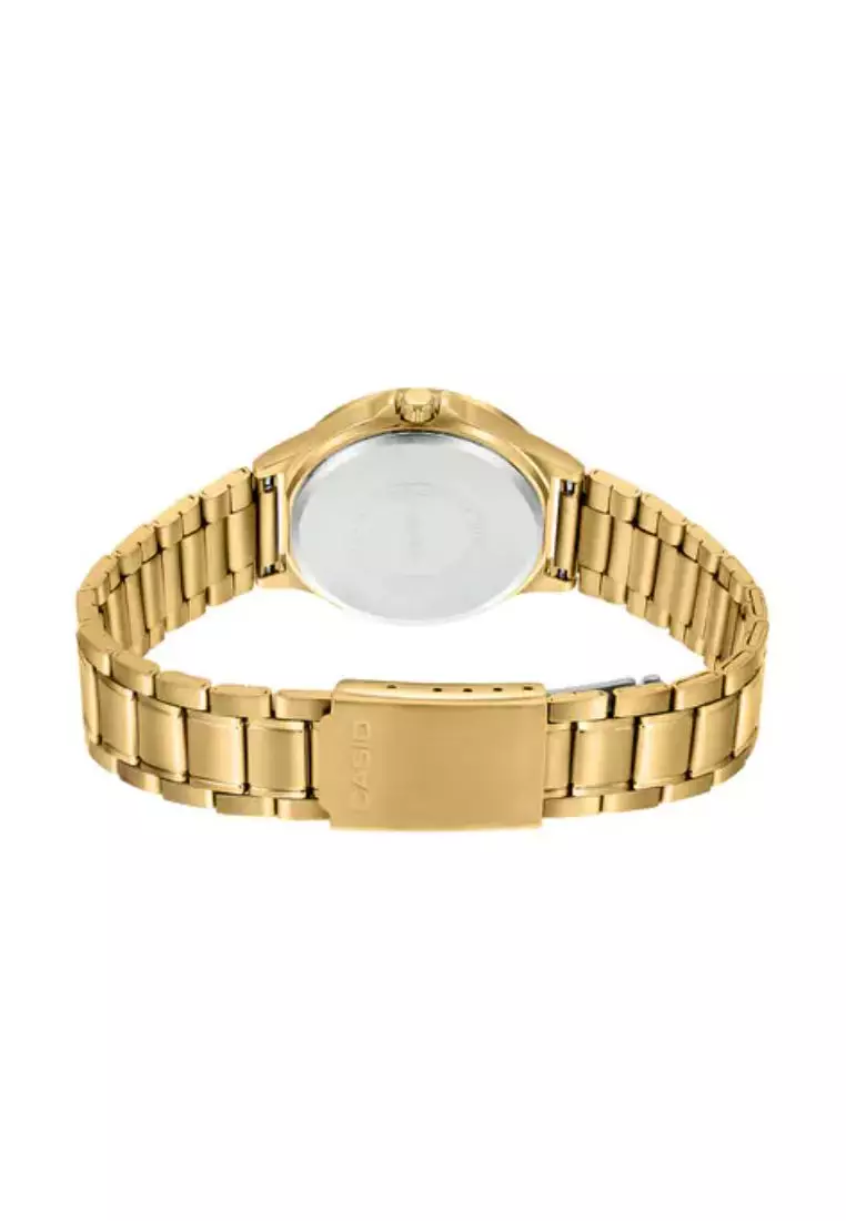 Women's Analog LTP-V300G-7A Stainless Steel Band Gold Watch