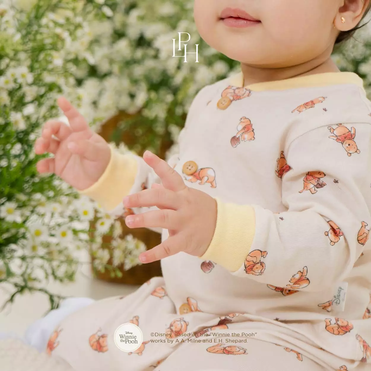 Little Palmerhaus - Disney Pooh Sweet Things Baby Pajamas (Piyama Bayi Lengan Panjang) Honey Pooh