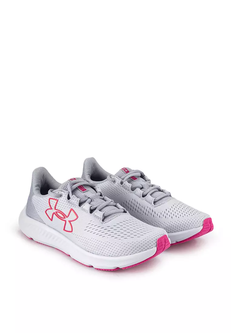 Buy Under Armour Charged Pursuit 3 Big Logo Shoes in Halo Gray/Mod  Gray/Fluo Pink 2024 Online