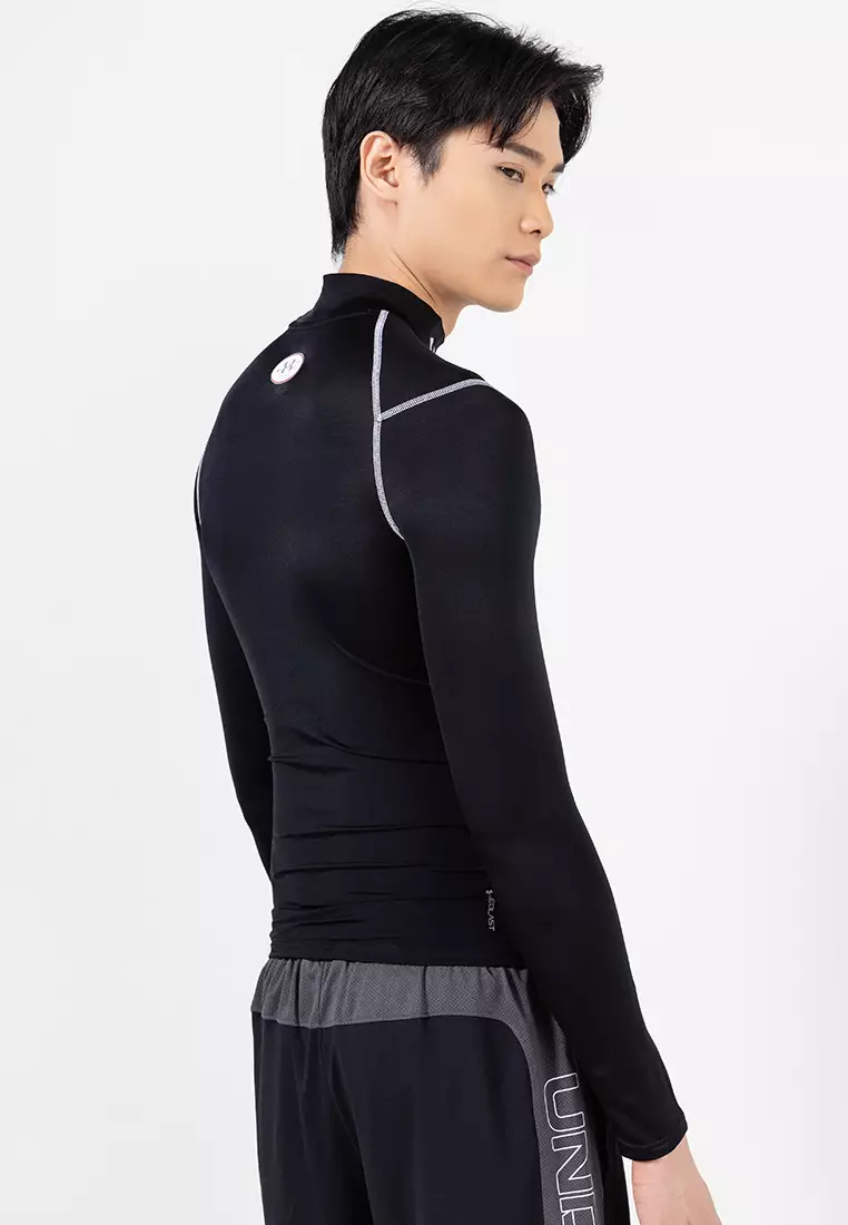 HeatGear® Elite 男裝壓縮緊身圓領長袖上衣
