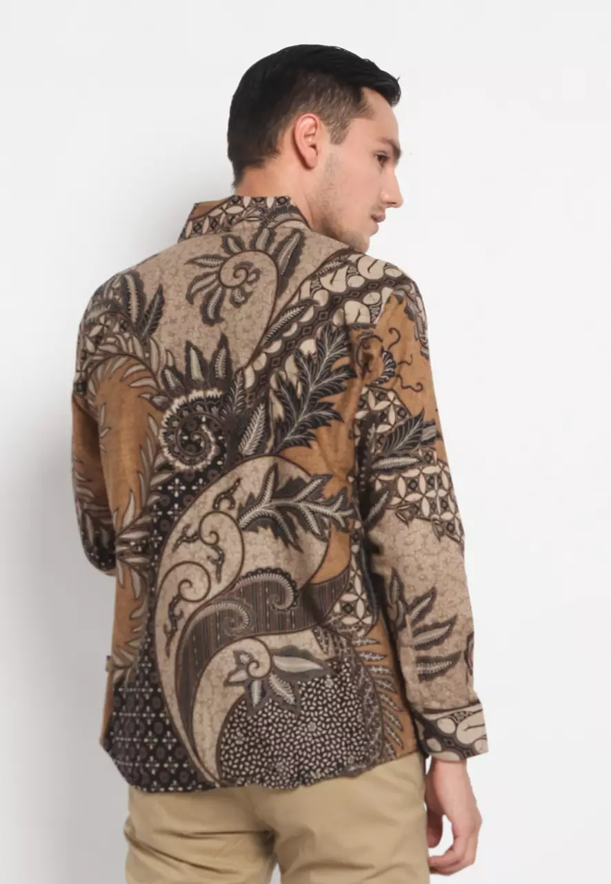 Kemeja Batik Pria Premium Slimfit Elegant Modern Lengan Panjang Adhama