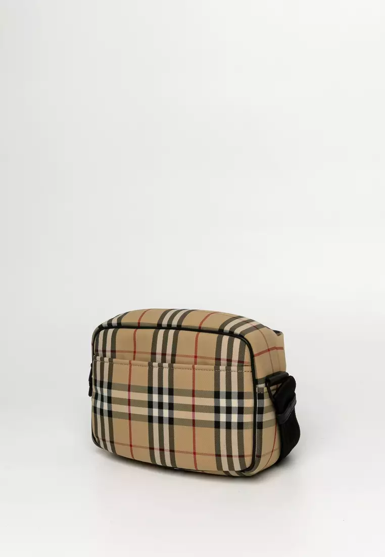 Burberry vintage check online and leather camera bag