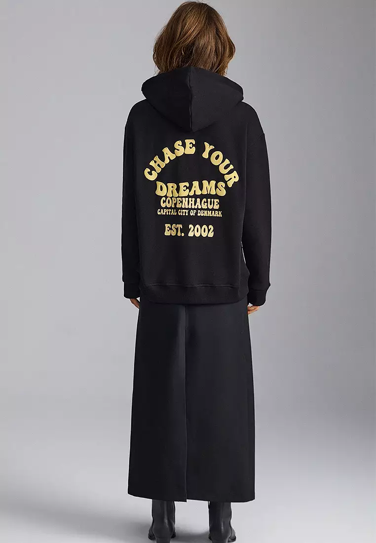 Printed Zipper Hoodie