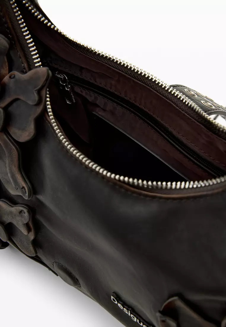 Small bag with flower appliqués