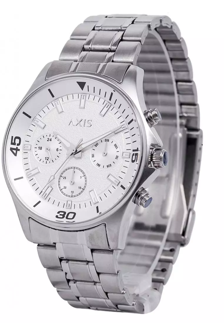 Buy Axis Axis Leonardo Silver Stainless Steel Watch For Men AH1307-0103 ...