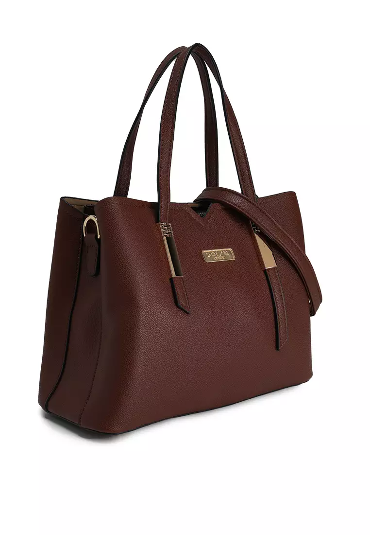 Pebbled Multi-Compartment Tote