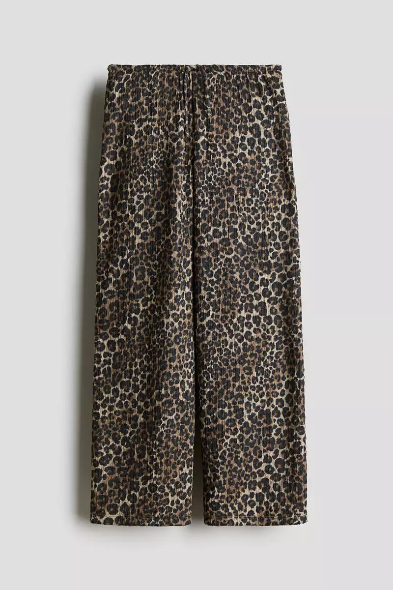 Textured jersey trousers