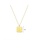 Glamorousky silver Fashion Elegant Plated Gold 316L Stainless Steel Flower Geometric Square Pendant with Necklace E0CC4AC92936AFGS_2