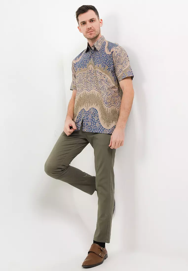 Piramid Kemeja Batik Premium Pria Casual Modern Lengan Pendek