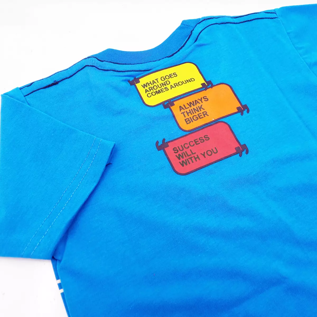 Wakakids Kaos Anak Laki Laki Atasan Baju Oblong Lengan Pendek Motif Always Think Bigger 3955 Abu