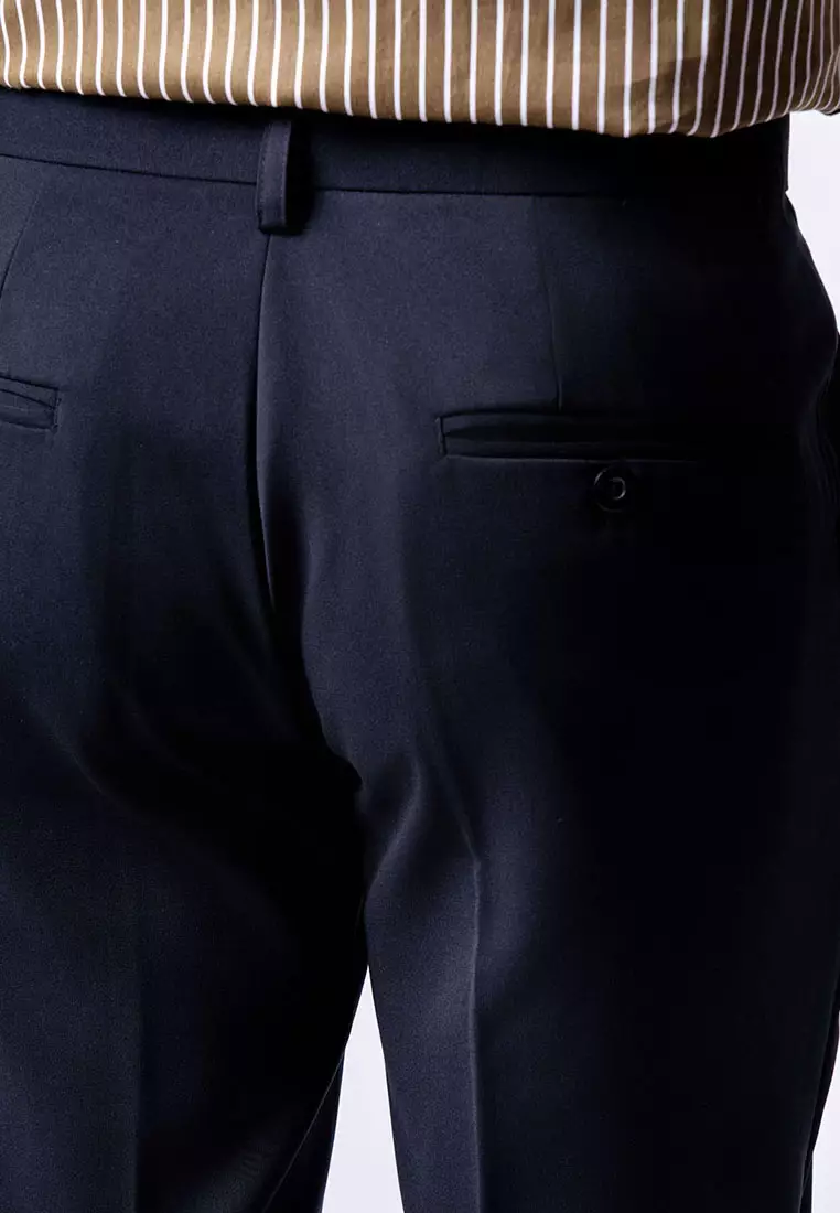 Formal Ankle Pants Straight Fit Black