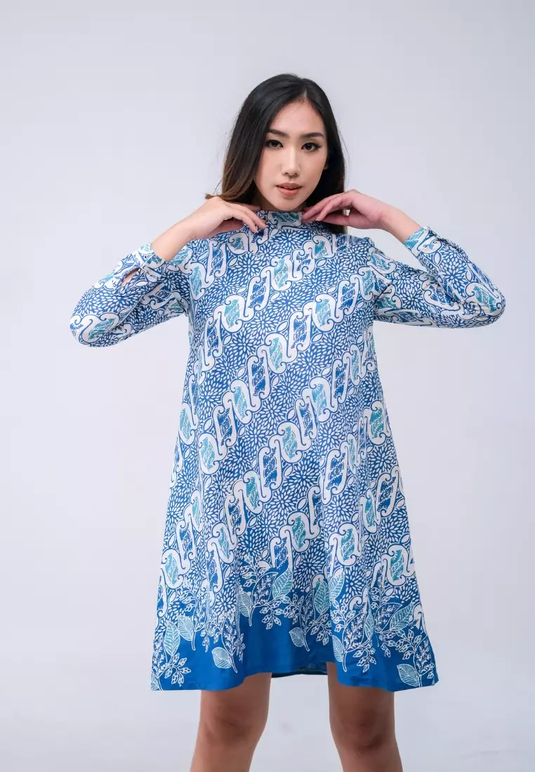 Blue batik dress shop
