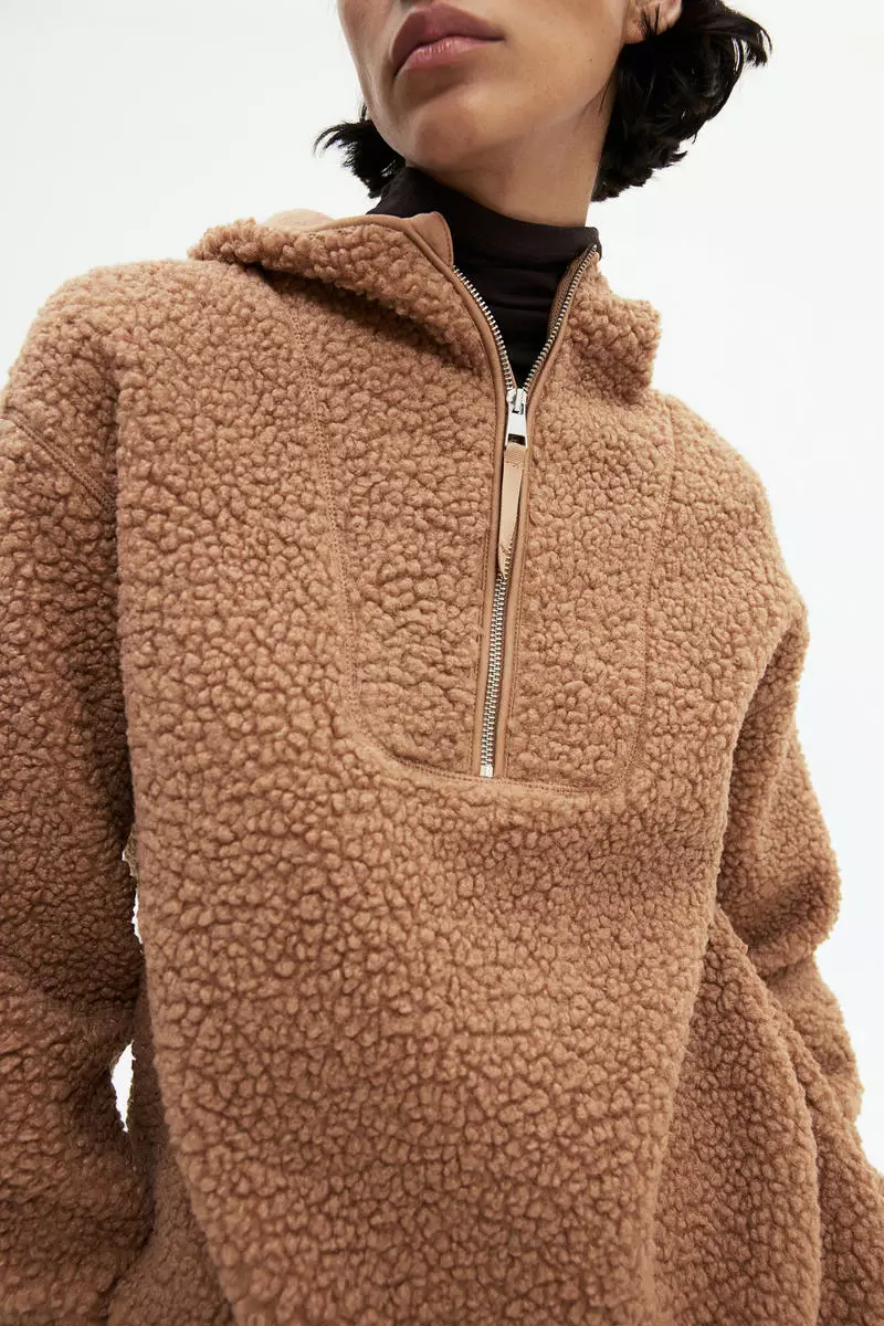 Teddy Fleece Jacket Hm Teddy Hoodie Oversized Hoodie Teddy Hoodie