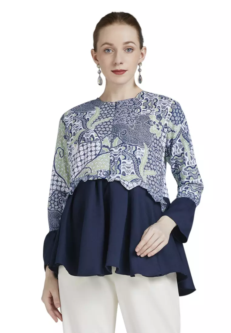 Isyel Blouse Batik Premium Wanita Casual Modern