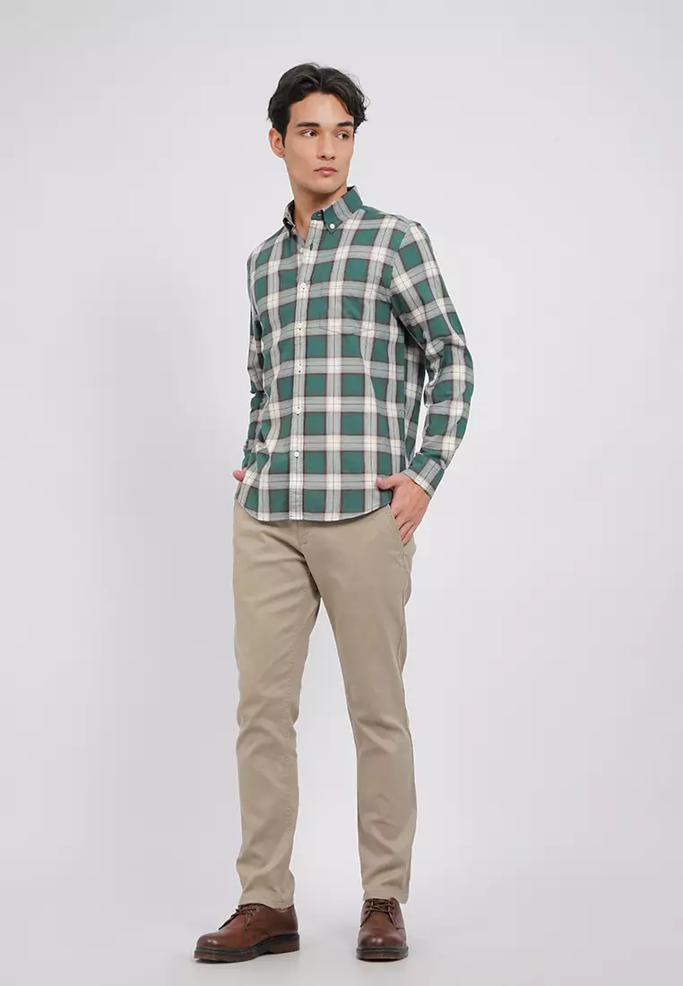 Regular Fit Long Sleeve Checks Shirt