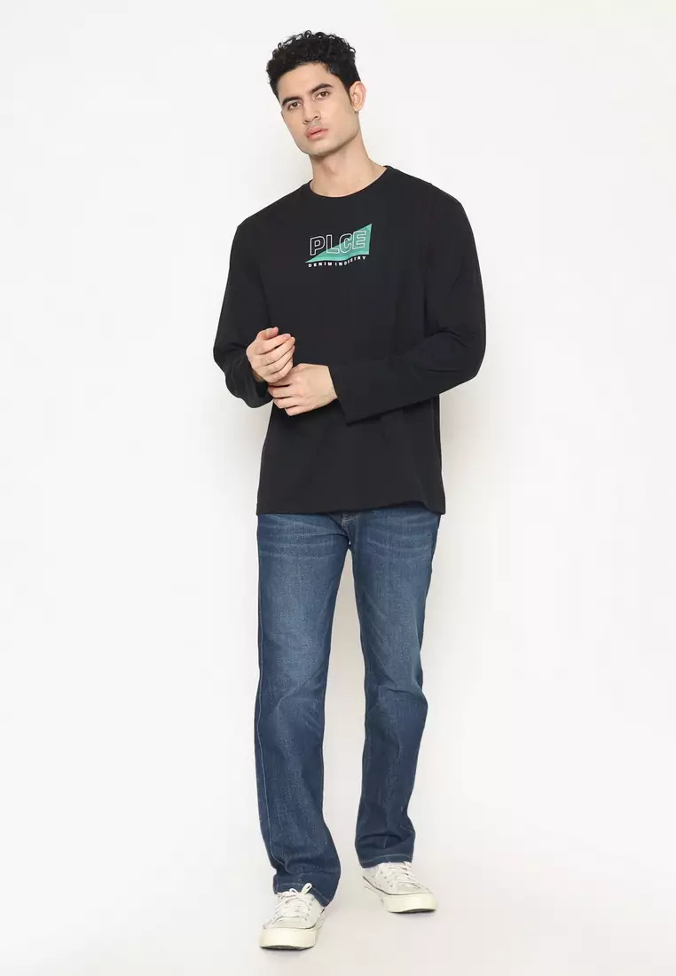 POLICE T-Shirt Cotton Combed Lengan Panjang Pria 207280083