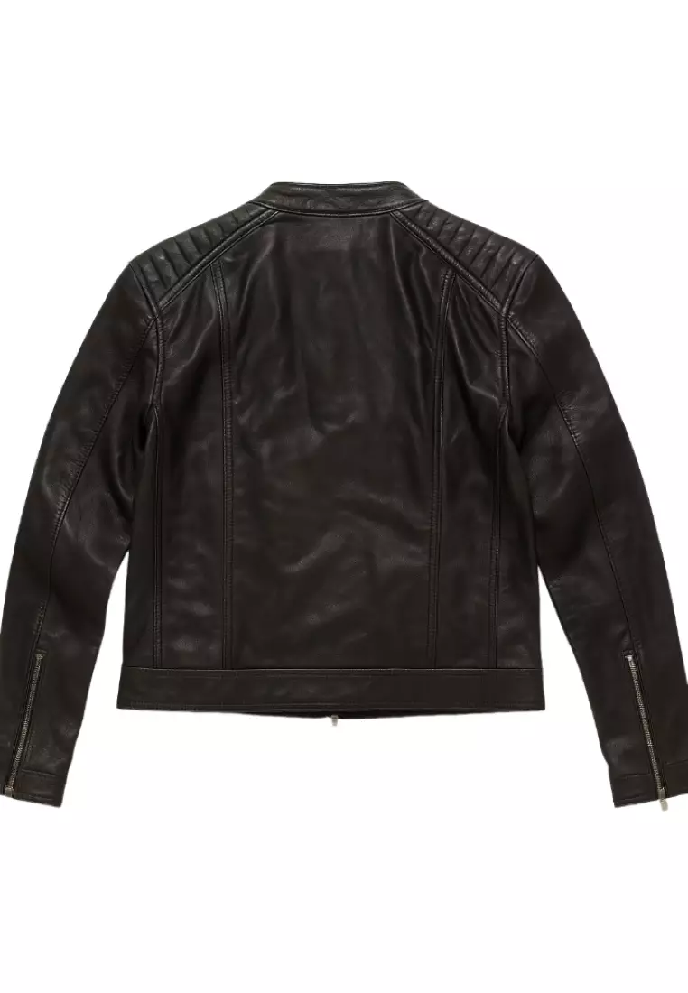 Real Leather Jacket Black- Lamb skin Jacket- Jacket for Men- Oxhide RACER