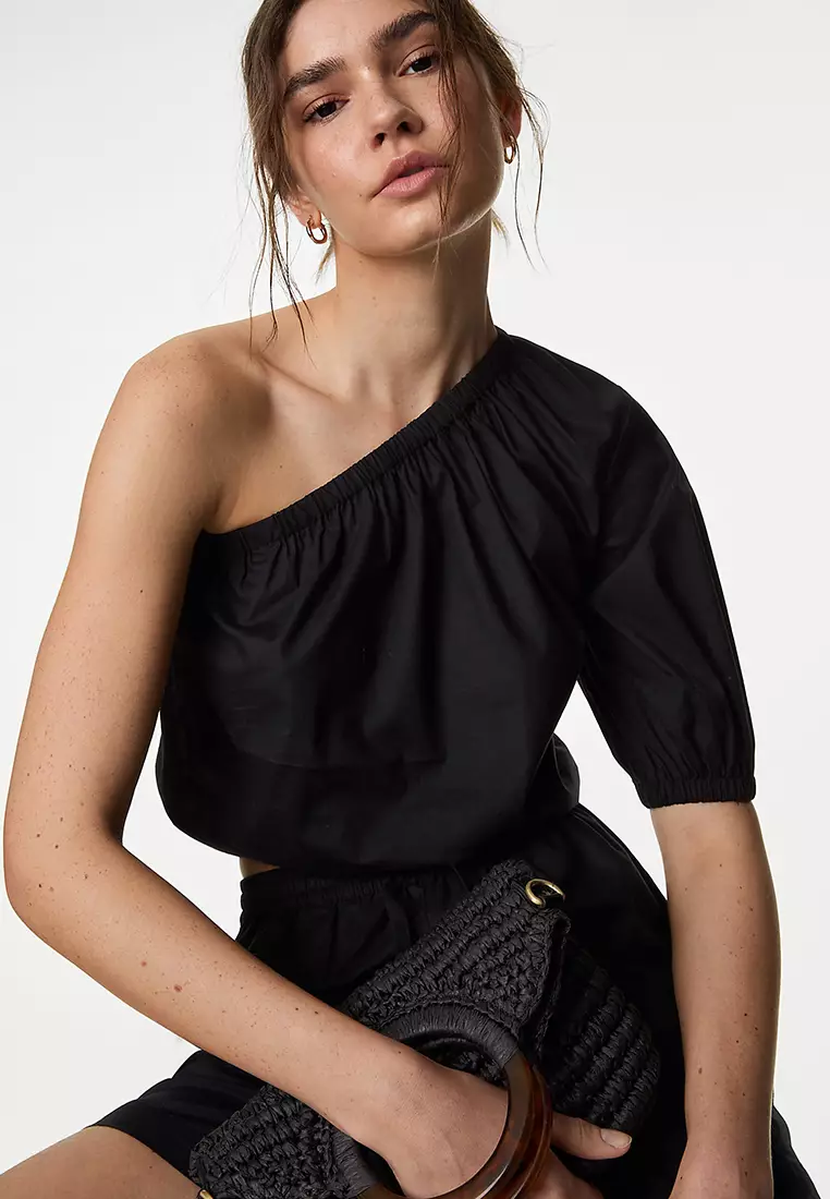 Pure Cotton One Shoulder Beach Top