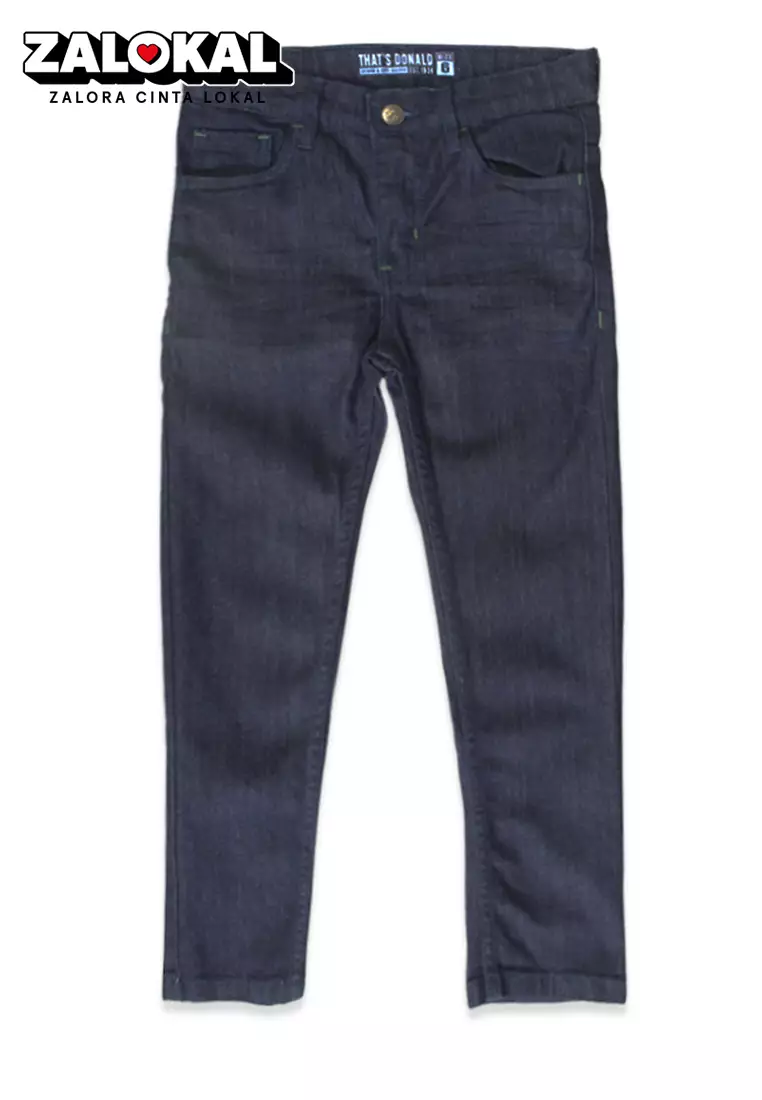 Jeans/ Celana Denim Anak Laki Dark Black/ Donald Duck Basic