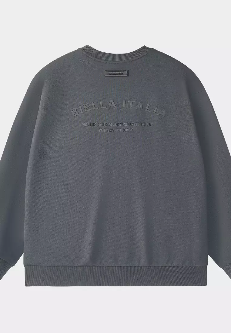 FILA FUSION INLINE FUSION LIFE X FUSIONEER FIELD OF CLASSIC Unisex Sweatshirt (Grey / Light Khaki)