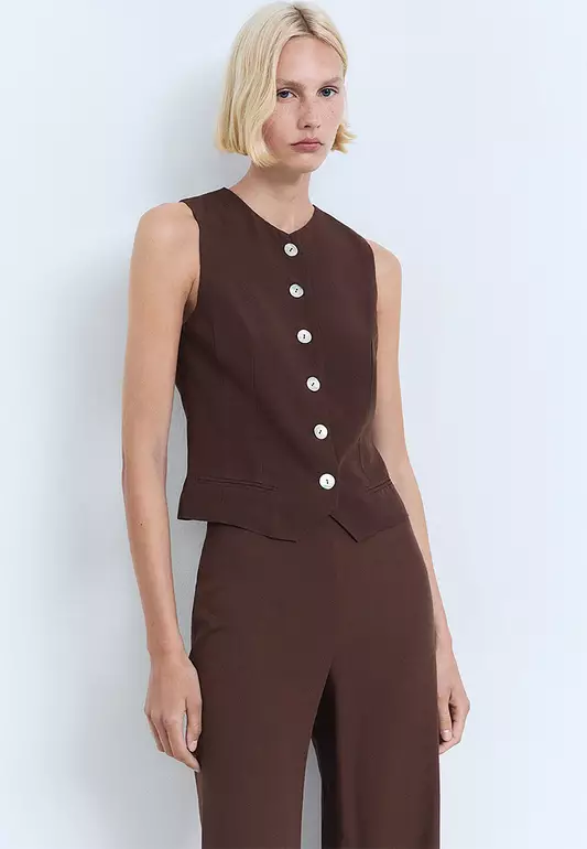 Suit Waistcoat With Buttons