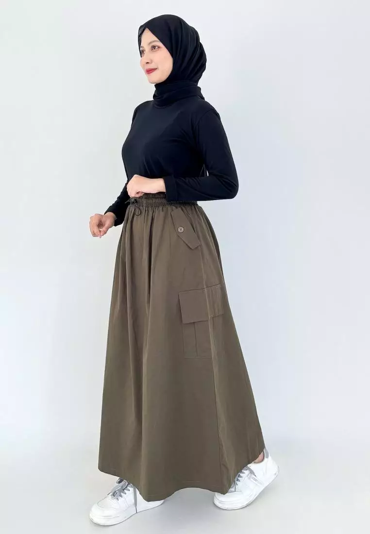 Fiona Skirt - Rok Basic Kargo (Army)