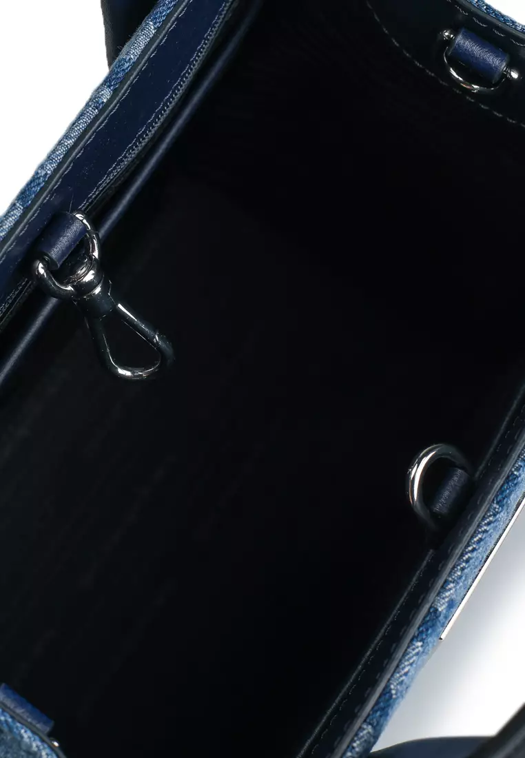 Spade Flower Jacquard Denim Manhattan Small Tote Bag