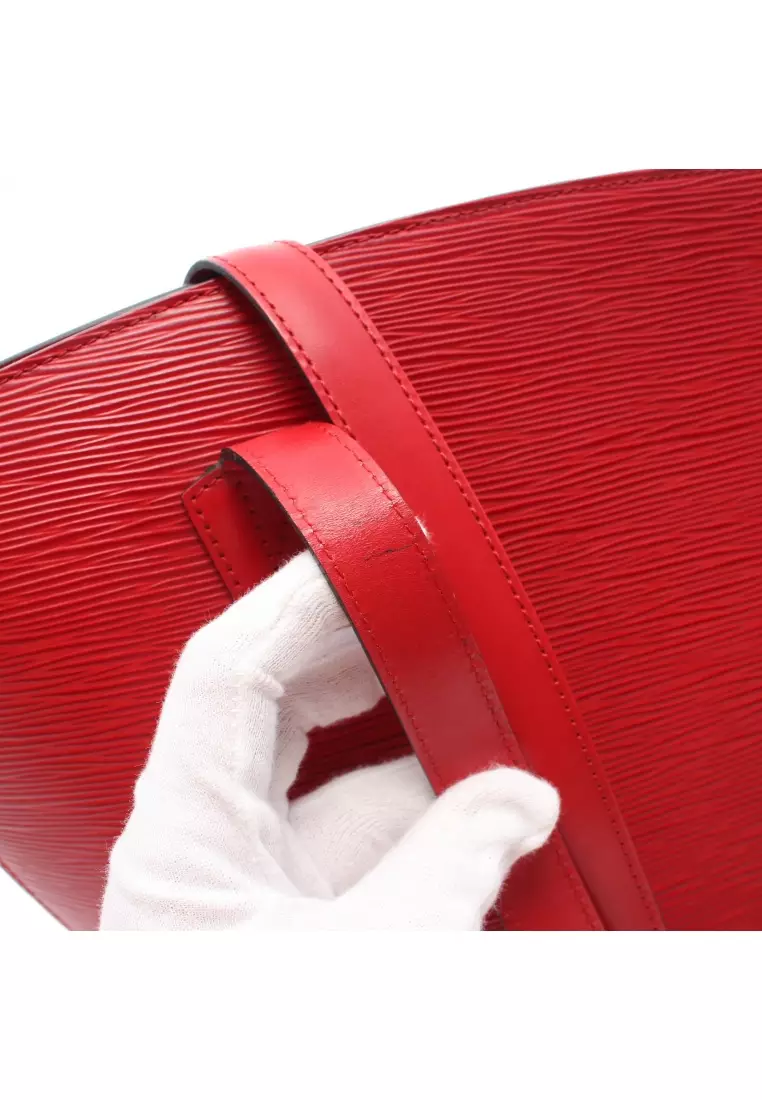 Authentic LOUIS VUITTON Epi Voltaire Castilian Red CA1908